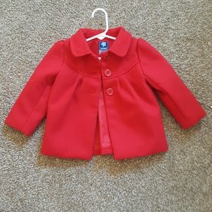 Cute red peacoat for kids